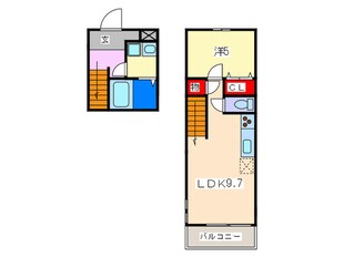 フジパレス谷町Ａ棟の物件間取画像